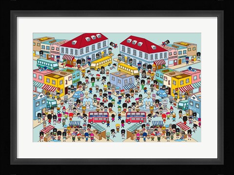 Framed Toy Soldiers - Town Print
