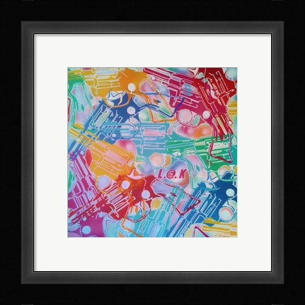 Framed Abstract Pop Guns Print