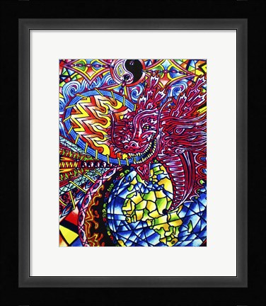 Framed African Dragon Print