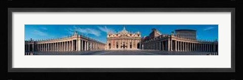 Framed Rome Panoramic View of St.Peter's Basilica Print
