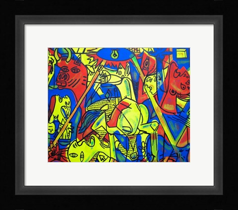 Framed Guernica Graffiti Print