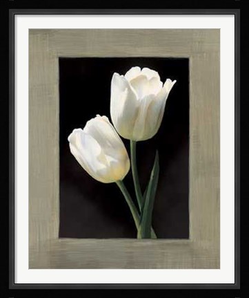 Framed Tulipani Bianchi Print
