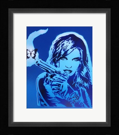 Framed Girls Guns And Butterflies Print