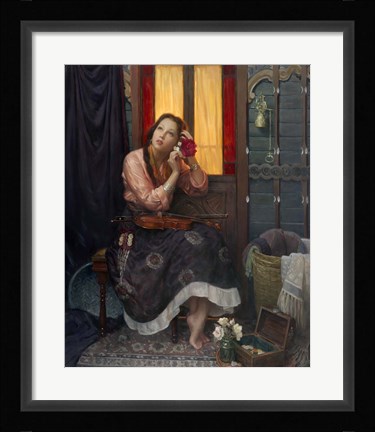 Framed Crimson Rose Print