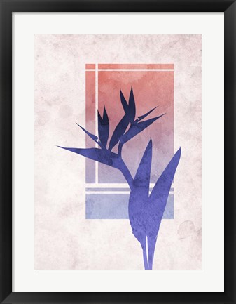 Framed Ombre Bird of Paradise Flower Print