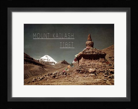 Framed Vintage Mount Kailash, Tibet, Asia Print