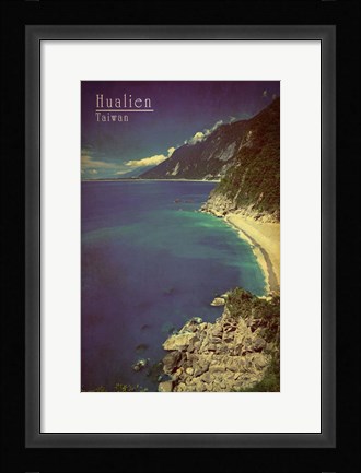 Framed Vintage Hualien Coast, Taiwan, Asia Print