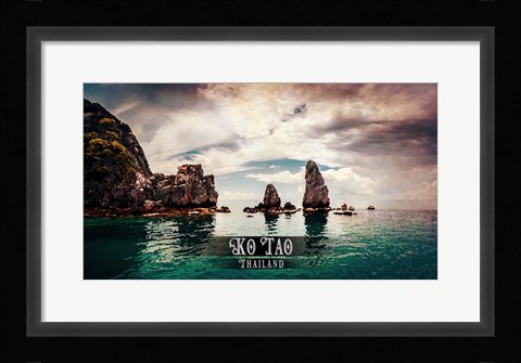 Framed Vintage Ko Tao, Thailand, Asia Print