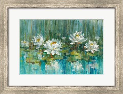 Framed Water Lily Pond Print