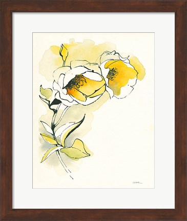 Framed Carols Roses II Print