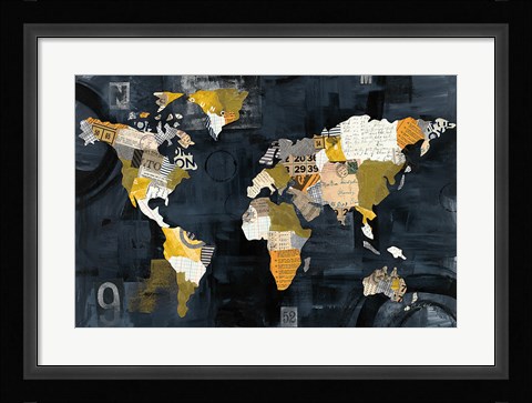 Framed Golden World Print