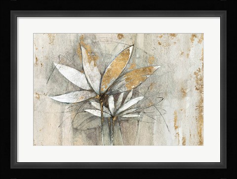 Framed Windflowers Gold Print