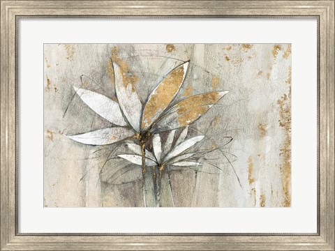 Framed Windflowers Gold Print