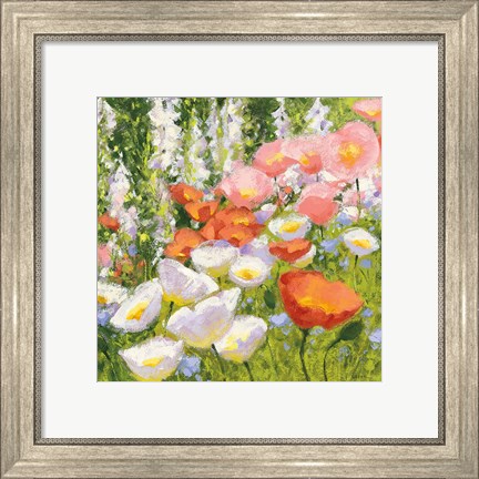 Framed Garden Pastels II Print