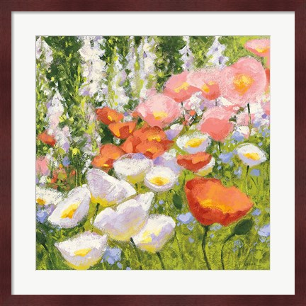 Framed Garden Pastels II Print