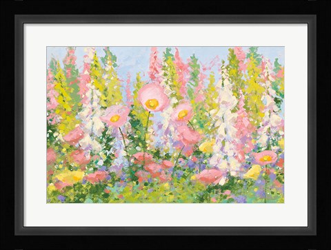 Framed Garden Pastels I Blue Sky Print