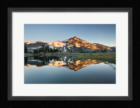 Framed South Sister Reflection II Print