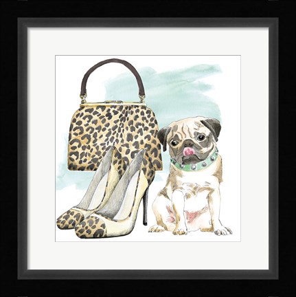 Framed Glamour Pups IV Print