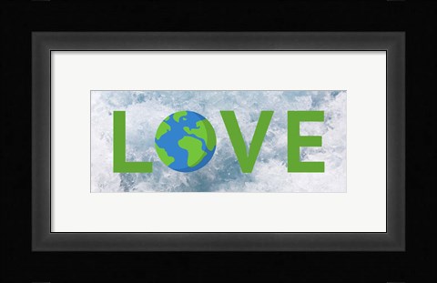 Framed Love Earth Print