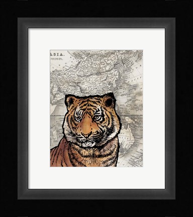 Framed Asian Tiger Print