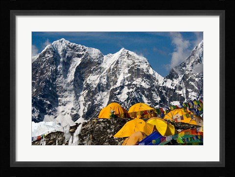 Framed Base Camp, Mt Everest, Nepal Print