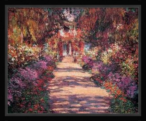 Framed Une Ale'e du Jardin de Monet Print