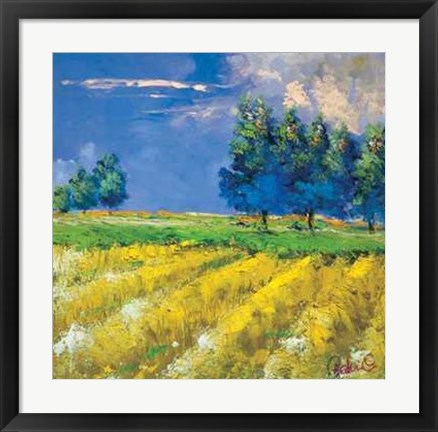 Framed Claudio Rabino - Campo in Estate Size 27.5x27.5 Print