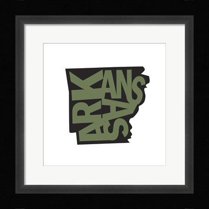 Framed Arkansas Letters Print