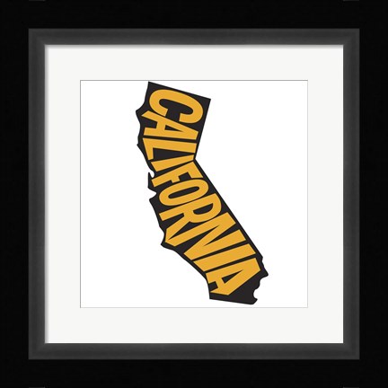 Framed California Letters Print