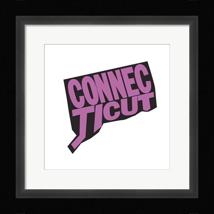 Framed Connecticut Letters Print