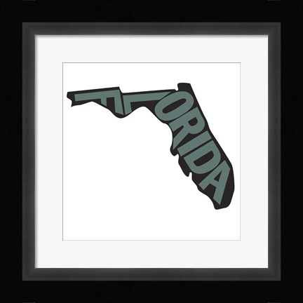 Framed Florida Letters Print