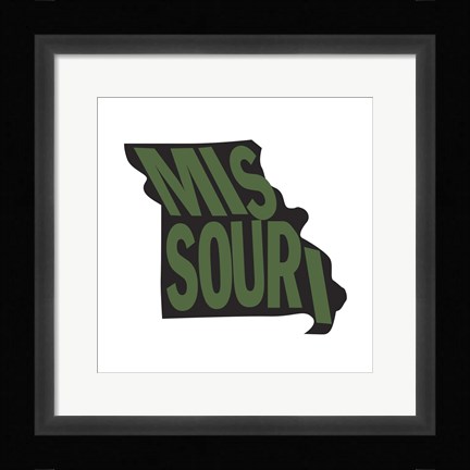 Framed Missouri Letters Print