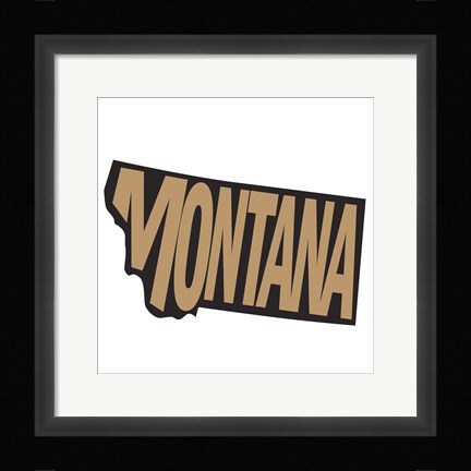 Framed Montana Letters Print