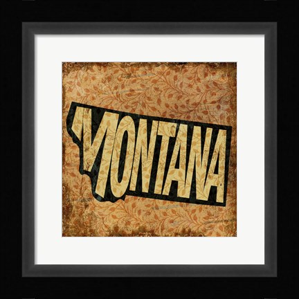 Framed Montana on Pattern Print
