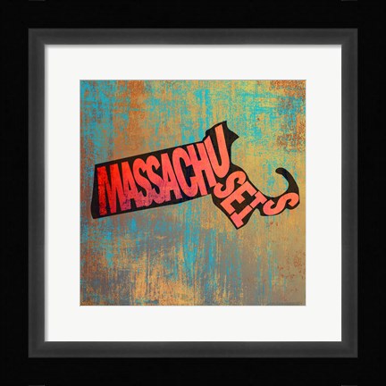 Framed Massachusetts Print