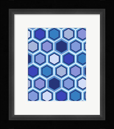 Framed Cool Blue 3 Print