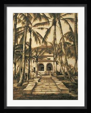 Framed David Parks - Entry to Villa Size 27.5x35.5 Print