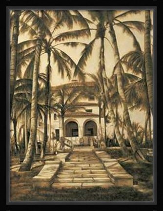 Framed David Parks - Entry to Villa Size 38.75x49.75 Print
