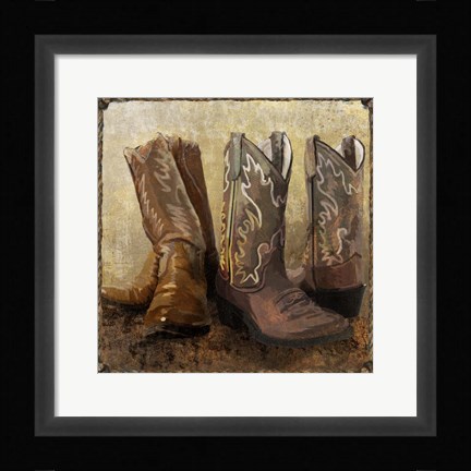 Framed Roped In Boots Print