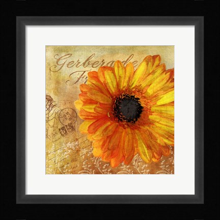 Framed Golden Gerbera I Print