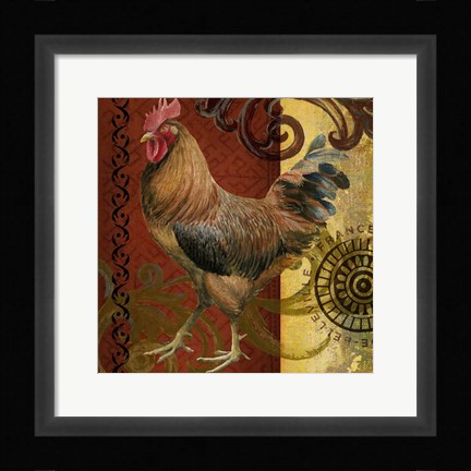 Framed Belle Rooster I Print
