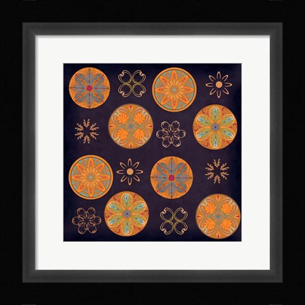 Framed Terra Golden Pattern Print