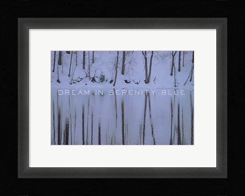 Framed Dream in Serenity Blue Print