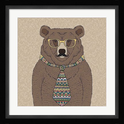 Framed Bear-man Print