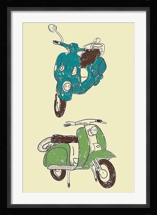 Framed Scooter I Print