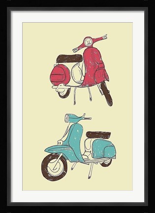 Framed Scooter II Print