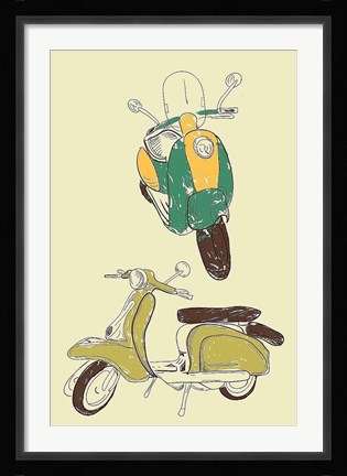 Framed Scooter III Print