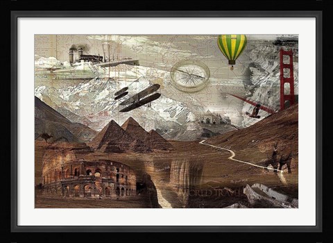 Framed World Travel Print