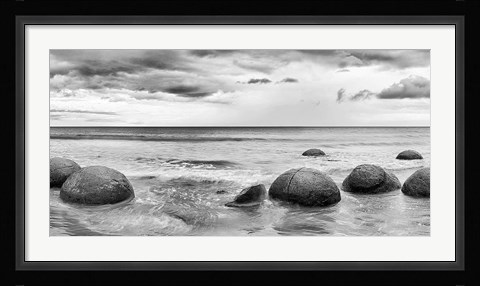 Framed Beach Rocks 1 Print
