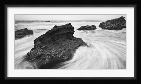 Framed Beach Rocks 2 Print